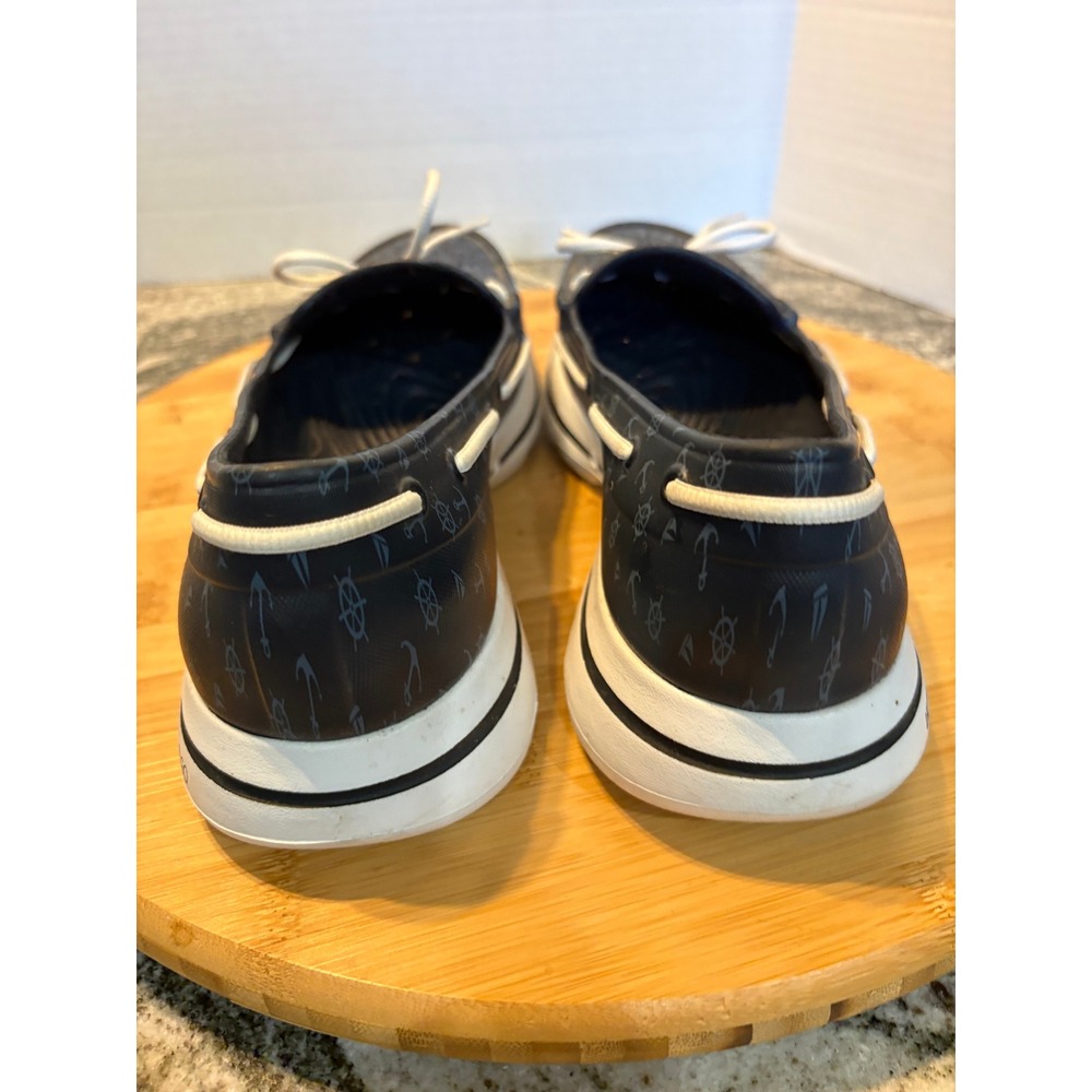 Skechers Cali Gear Go Walk Smart Boat Shoes Navy Nautical Anchor Print Womens 9 - Picture 3 of 10